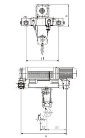 Het Type van de Staalkabelhijstoestellen van de douane Dubbele Balk Elektrische SH Motorbescherming IP54